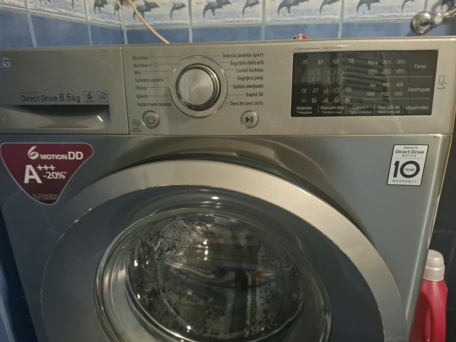 Mașină de spălat rufe lg inverter direct drive  A+++
