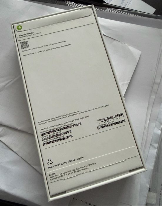 Iphone 17 Pro Max Magazin Apple Factura/Garantie