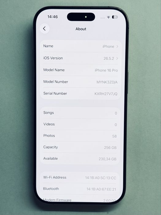 iPhone 16 Pro Gold 256GB 91% battery