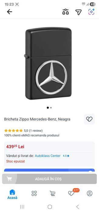Bricheta ZIPPO Mercedes  noua, made in USA