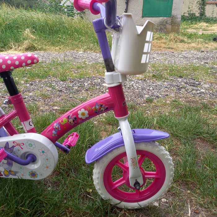 Детски велосипед с родителски контрол Мини Маус 10"