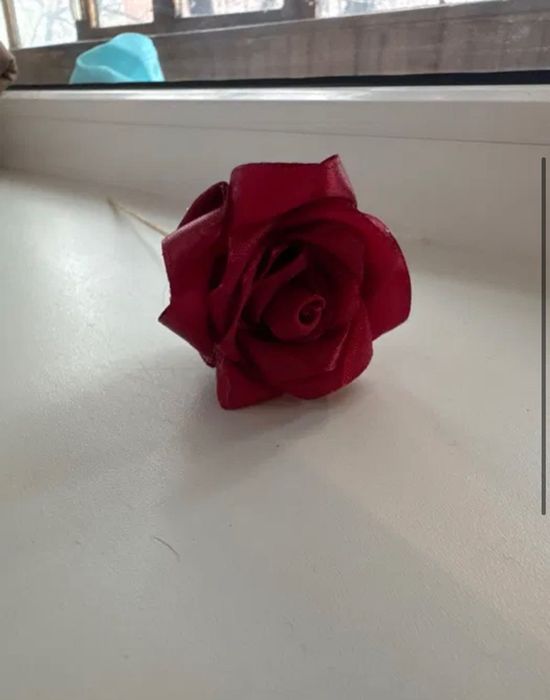 Букеты роз из атласной ленты