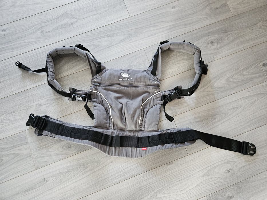 Marsupiu Manduca First PureCotton DarkGrey, pana la 20 kg, 3 pozitii