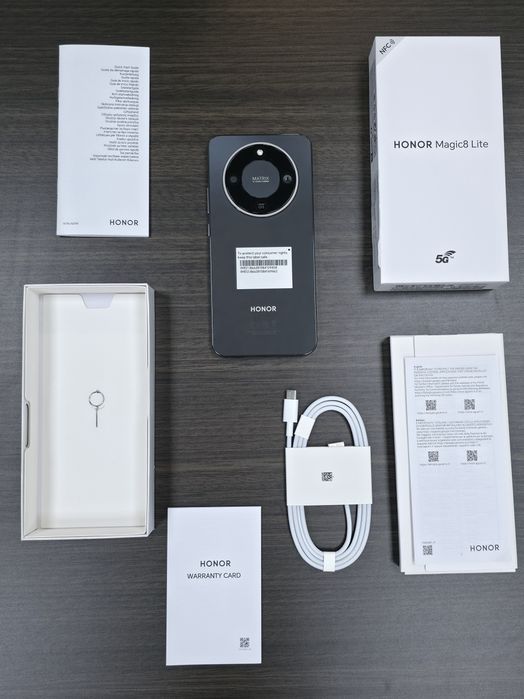 КАТО НОВ 512GB Honor Magic 8 Lite Гаранция A1 2028г. Black | Черен