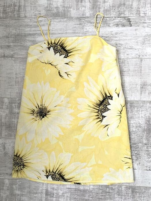 Льняное хлопковое платье сарафанн h&m