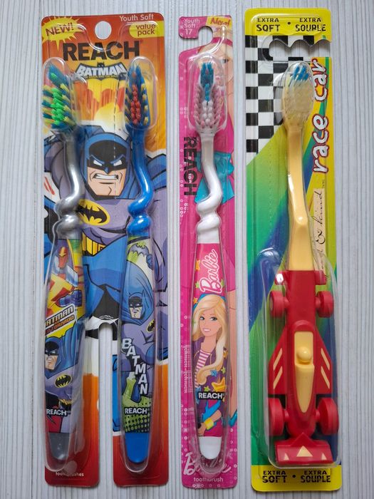 Детски Четки за зъби, Петс патрул, Колички, Барби,Мечета, Батман и др.