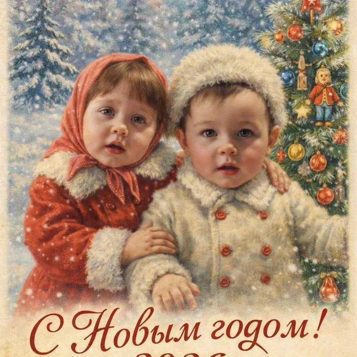 Новогодние открытки СССР