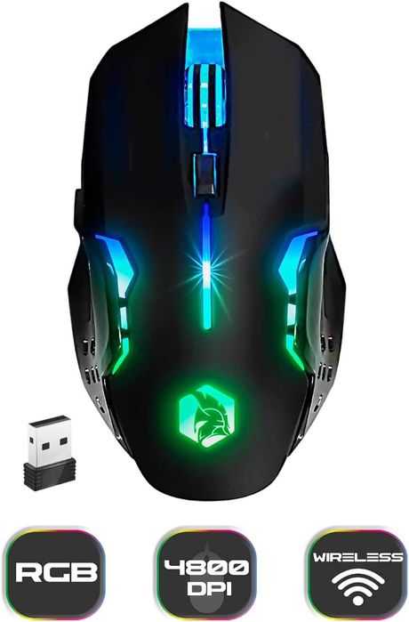 Kit gaming wireless EMPIRE GAMING RF800, QWERTZ, RGB, nou