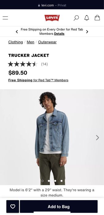 Vand geaca/jacheta din denim Levi’s