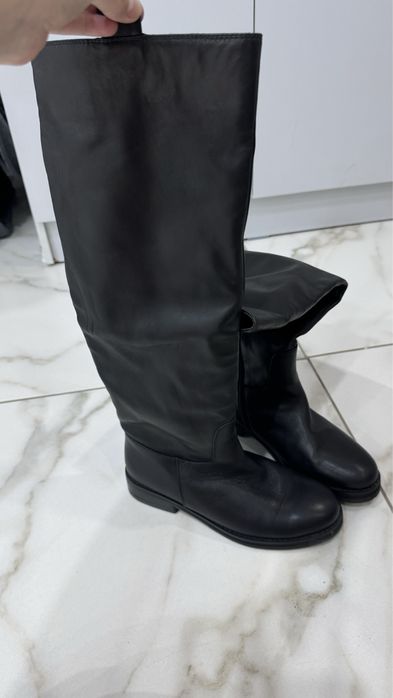 Продам сапоги  кожаные