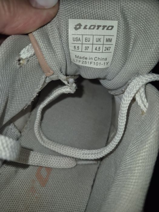 Pantofi sport Lotto, alb/gri, marimea 37