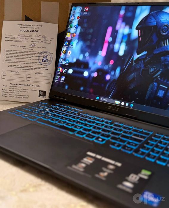 Игровой ноутбук ASUS TUF F16 i7-14650HX/ОЗУ 16гб/RTX5050 8гб/SSD 512гб