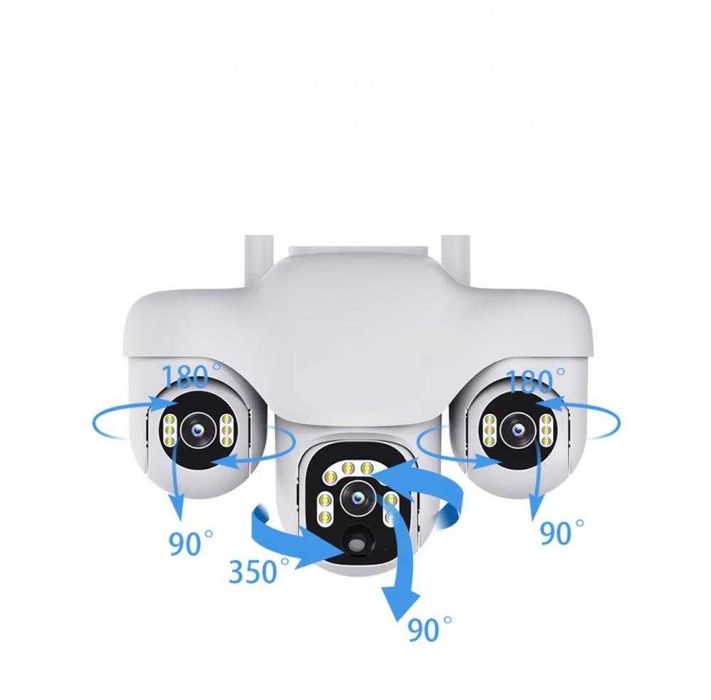 Wifi Тройна PTZ IP Камера 6mp. HD / модел SC31-W-L /