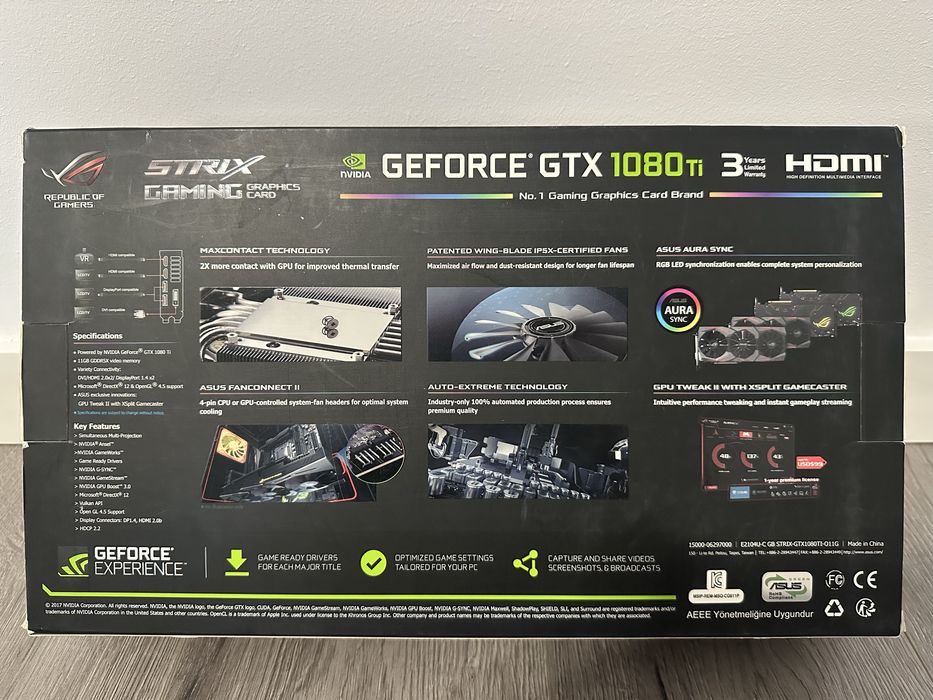 Placa video ASUS GeForce GTX 1080 Ti ROG STRIX 11GB DDR5X 352bit