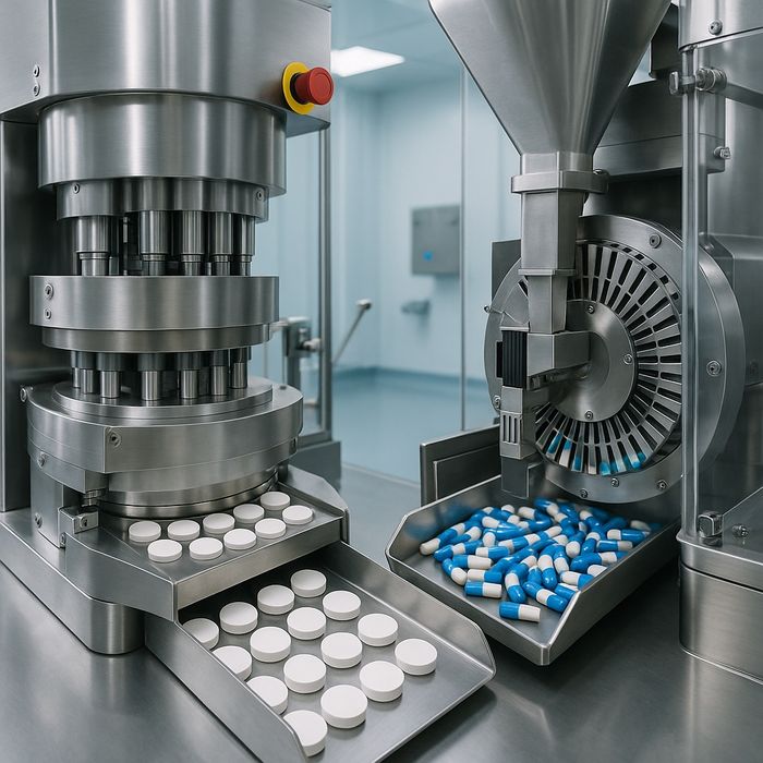 Услуги по производству таблеток и твердых капсул