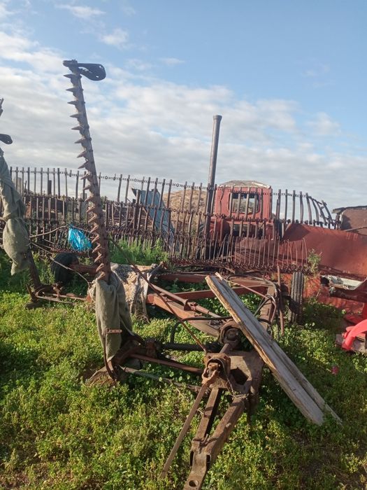 Косилка двух бруска с граблями