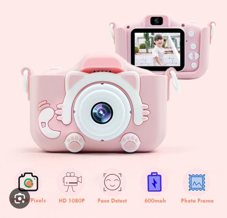 Детски фотоапарат Kitty Kids, 5 включени игри