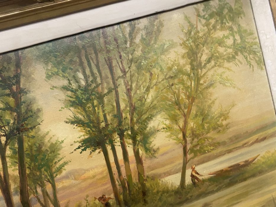 Маслена картина пейзаж рамка барок Германия 1946