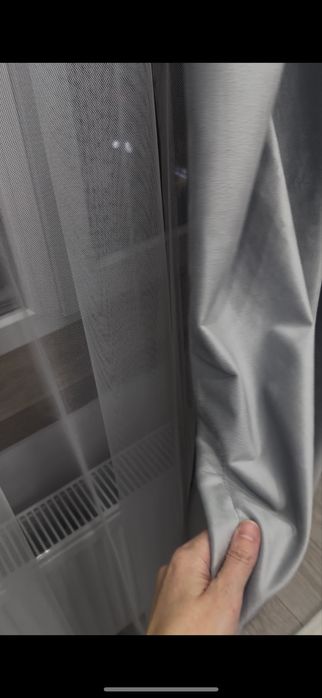 Серые Шторы блэкаут б/у