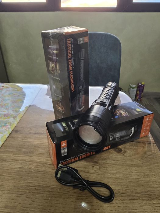 Ръчно LED фенерче USB зареждане