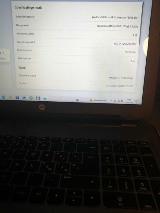 LAPTOP HP 15-ay044nl/i5-6200U, 8 GB RAM, Radeon R5 M330 HDD 1Tb/