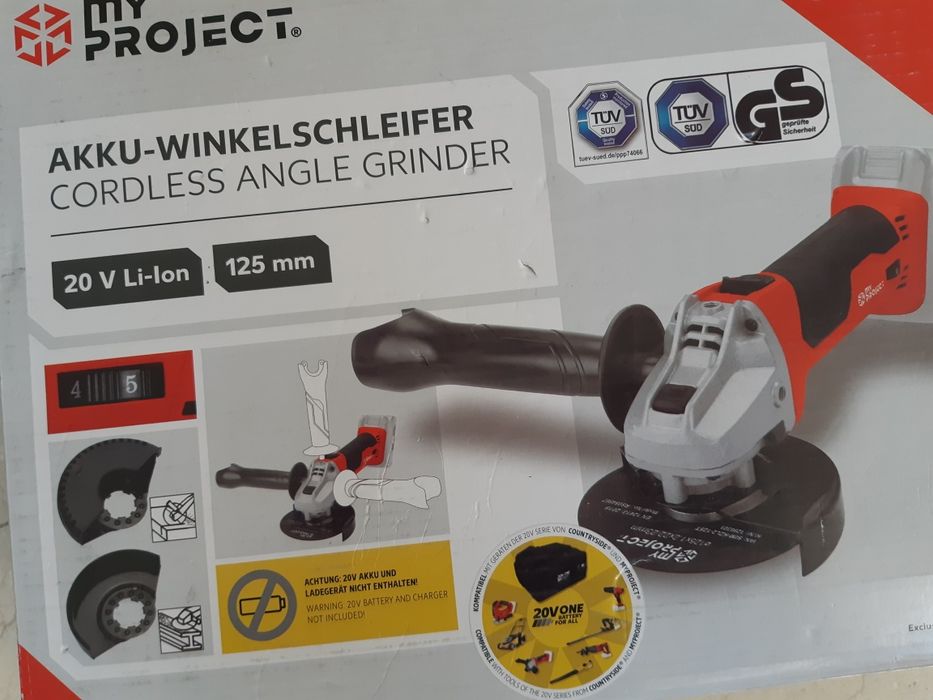 Flex cordless NEFOLOSIT 125mm, protecție, Nou FARA baterie si încărcă