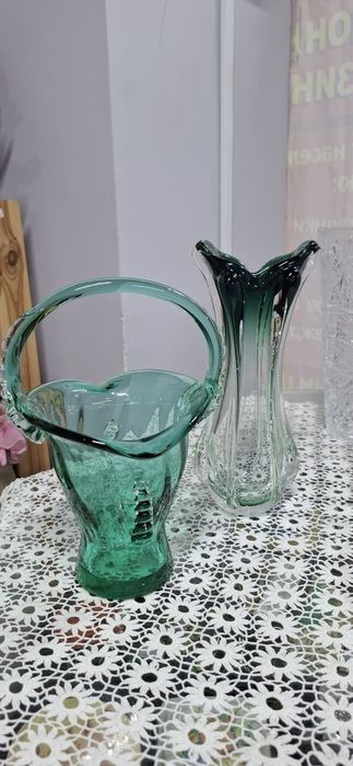 Вазы для интерьера,,кобальт,позолота,хрусталь