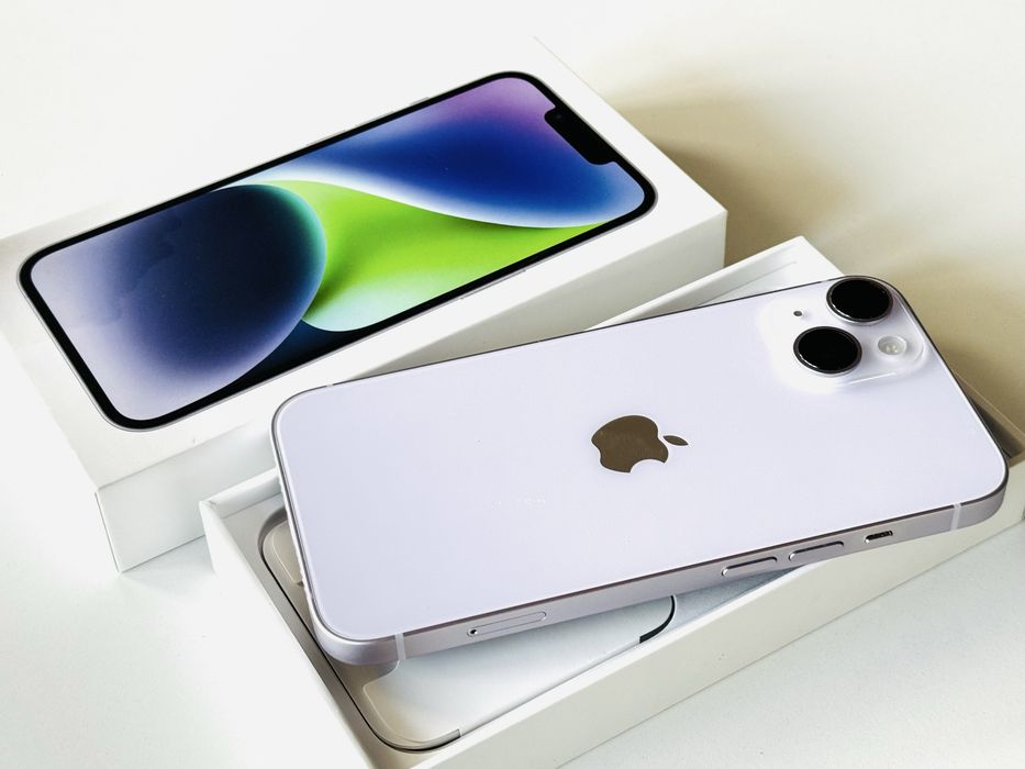 НОВ! Iphone 14 128GB Purple 100% Батерия! Гаранция 6 месеца