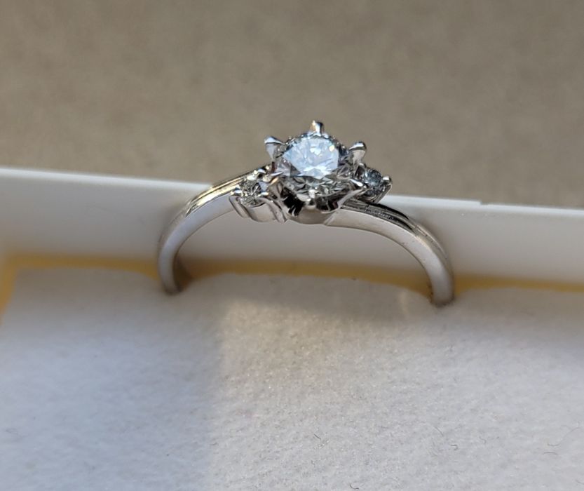 Inel platina diamante