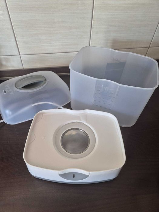 Sterilizator electric cu aburi Chicco 2 in 1 Steril Natural, 0luni+