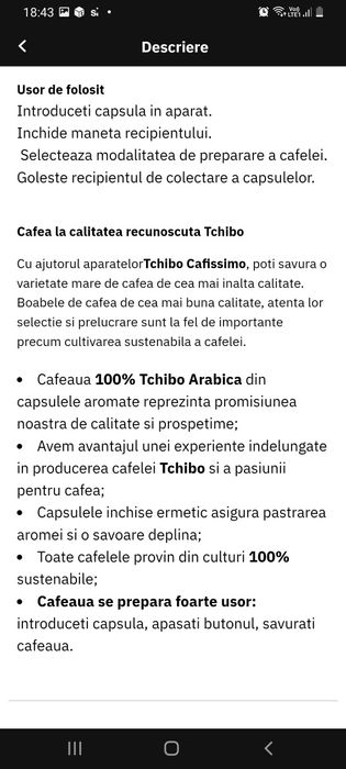 Aparat de cafea Tchibo
