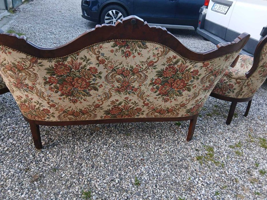 Canapea cu 2 Fotolii Stil Luigi Filippo