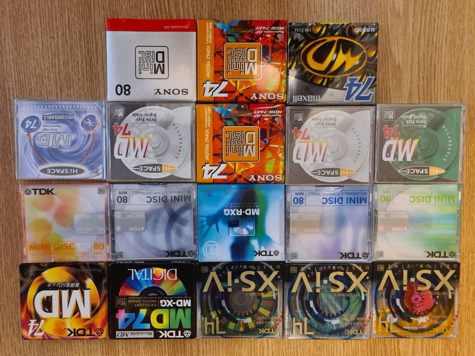 Minidisc, minidiscuri diverse.