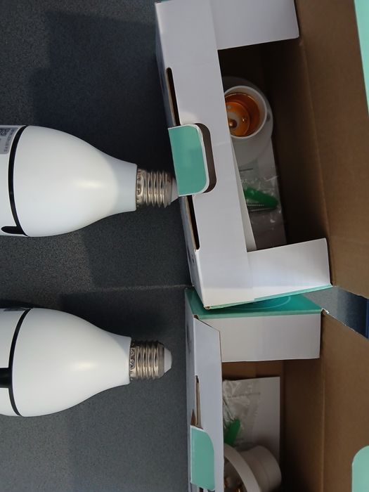 Set 2 camere WiFi Panorama Camera, cu control din telefon și vedere inclusiv noaptea în perfectă stare de funcționare, tehnic și estetic 10 din 10