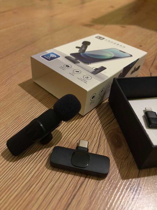 Безжичен микрофон брошка, работи с Android и Iphone, Type C порт