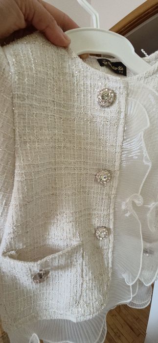 Costum/set primavara/toamna fetite 3 piese 7-8ani