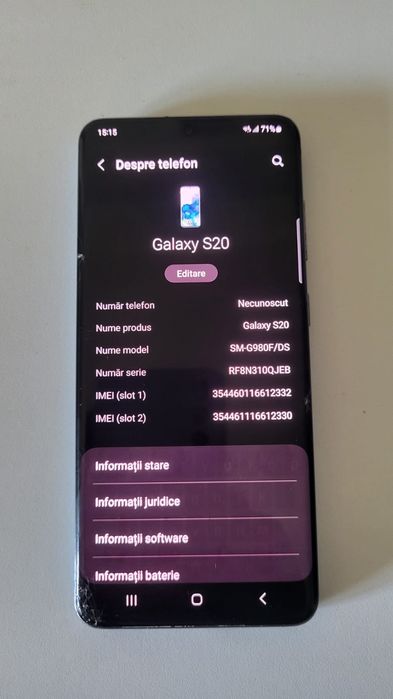 Samsung Galaxi  S 20