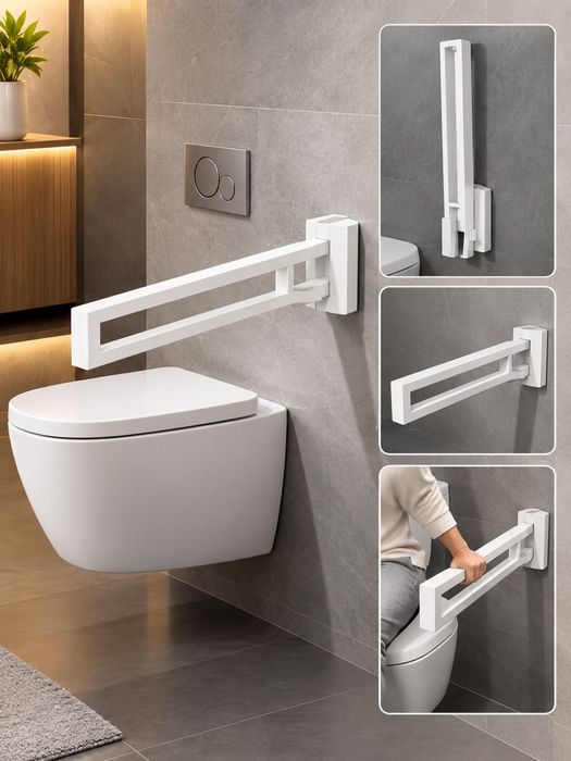 Bară de sprijin rabatabilă pentru baie și WC – 70 cm