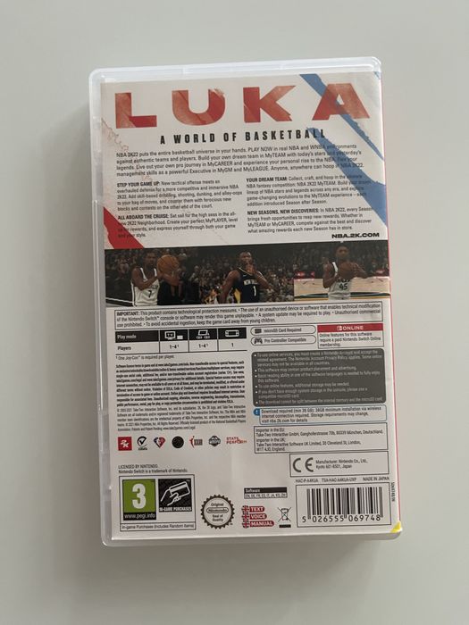 NBA2K22 игра nintendo switch