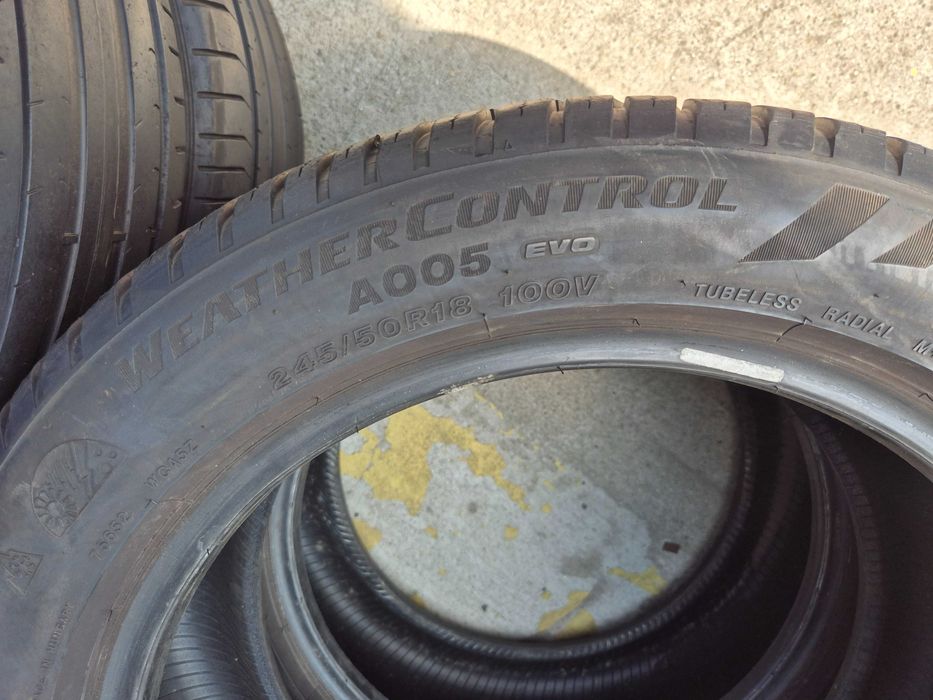 2 Anvelope VARA IARNA 4 Sezoane M+S - 245/50/18 100V - Bridgestone Weather Control A005 EVO - Stare F BUNA - DOT 2022 !