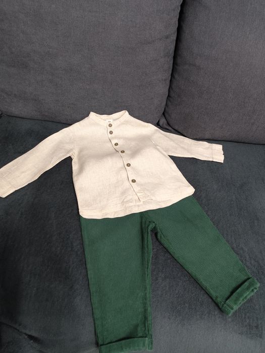 Jacheta de pluș H&M și Cămașa plus Pantalon H&M