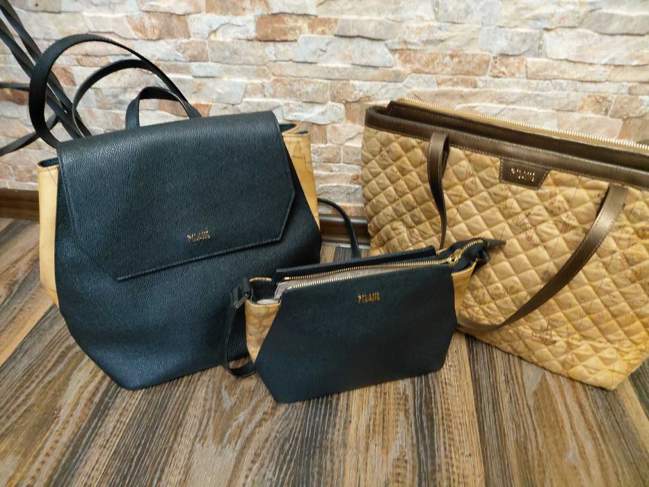 Комплект чанти и раничка от италианската луксозна серия Alviero Martini 1a Classe