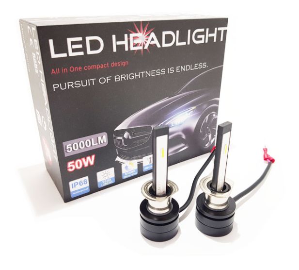 Диодни крушки H1,H3,H4,H7,H8 - 50w 2бр/к-т