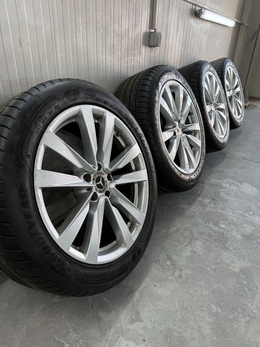 Оригинални Mercedes W223/V223 19’’, 8.5J, OEM A2234013100, комплект 4 бр. с гуми Goodyear, DOT 2821.