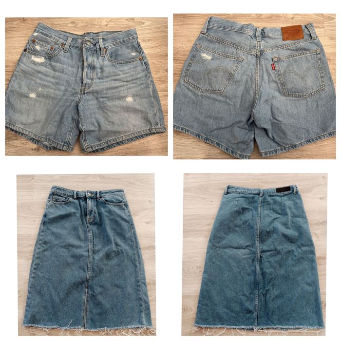 Дамски къси панталони Levis 501 и дънкова пола