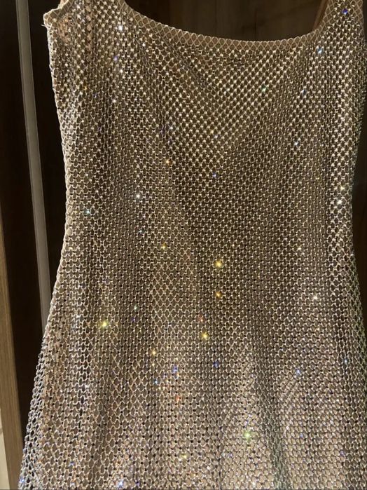 Рокля с камъни модел на Babyboo fashion