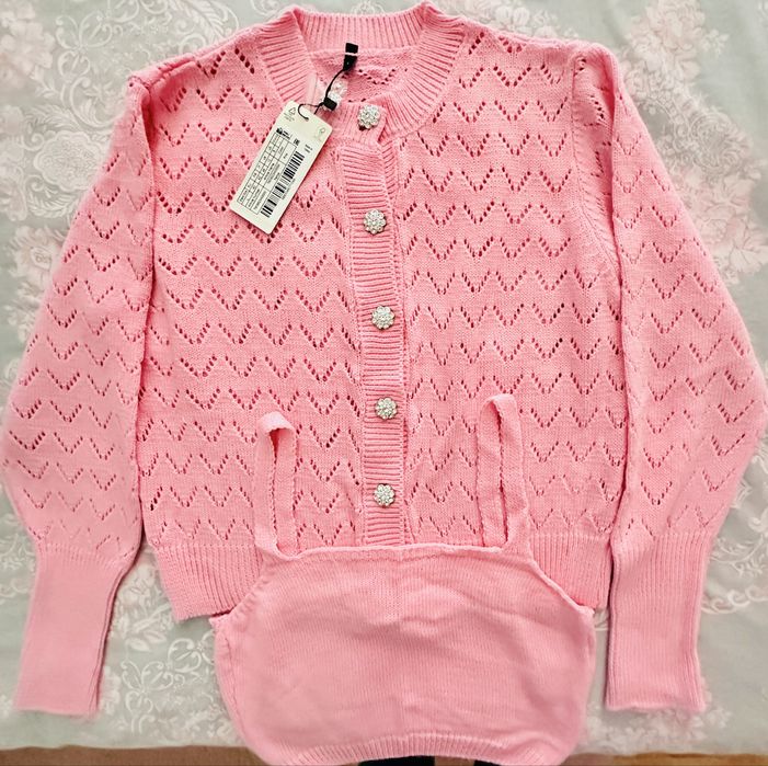 Комплект жилетка и бюстие плетиво-НОВИ