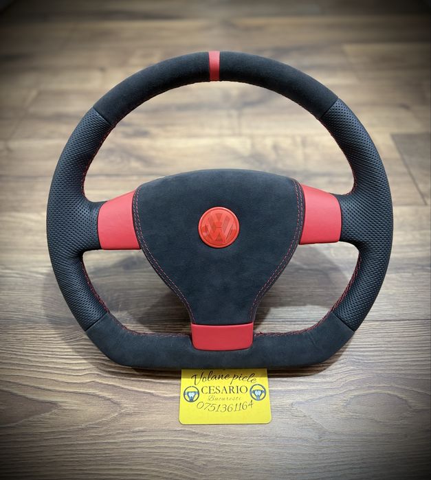Volan piele Nappa Tesit VW Golf 5, Passat B6,Touran, Jetta,Tiguan