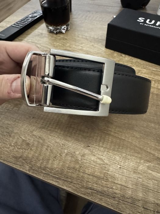 подаръчен комплект портмоне и колан silver flame