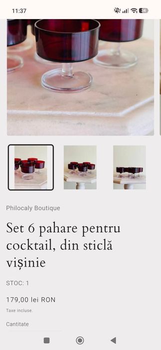Set pahare coktail.